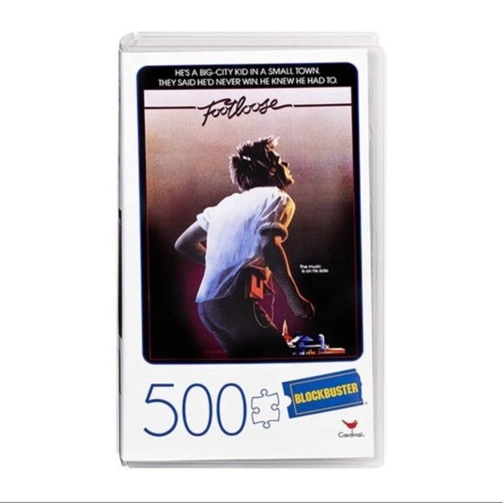 Footloose Movie Blockbuster 500-Piece Puzzle in Plastic VHS Case